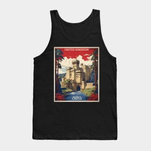 Warwick Castle United Kingdom Vintage Travel Tourism Poster Tank Top